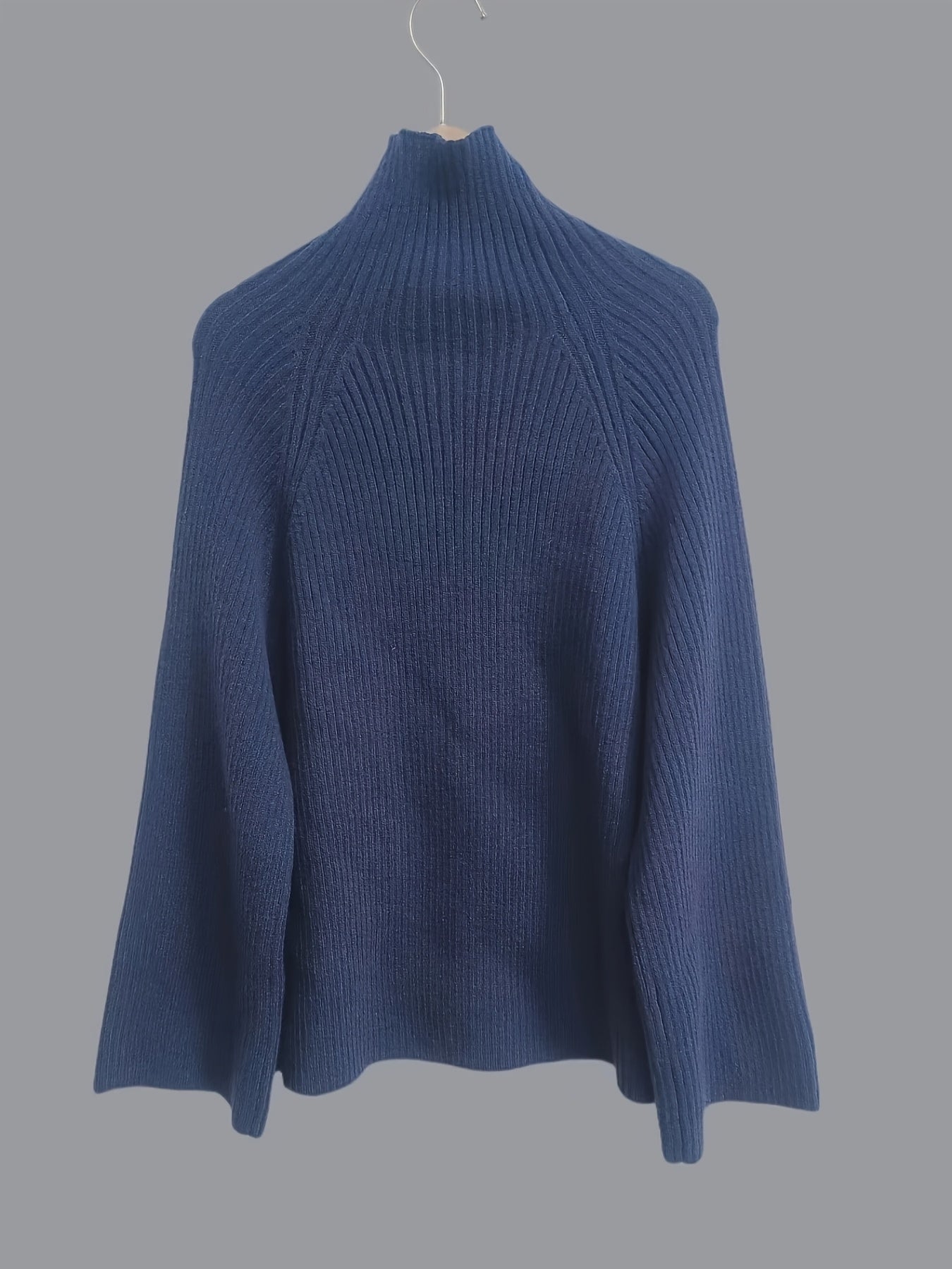 Women'S Elegant High-Neck Long Sleeve Top & Wide-Leg Pants Set - Beige Ribbed Sweater with Drawstring Waist, Casual Fall/Winter Outfit, Casual Attire|Ribbed Texture| Construction, Sweater Set - Lencensa 