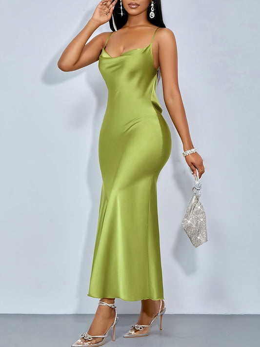 Robe de Soirée Lencensa - Dos Nu Lacé Col Bénitier Femme