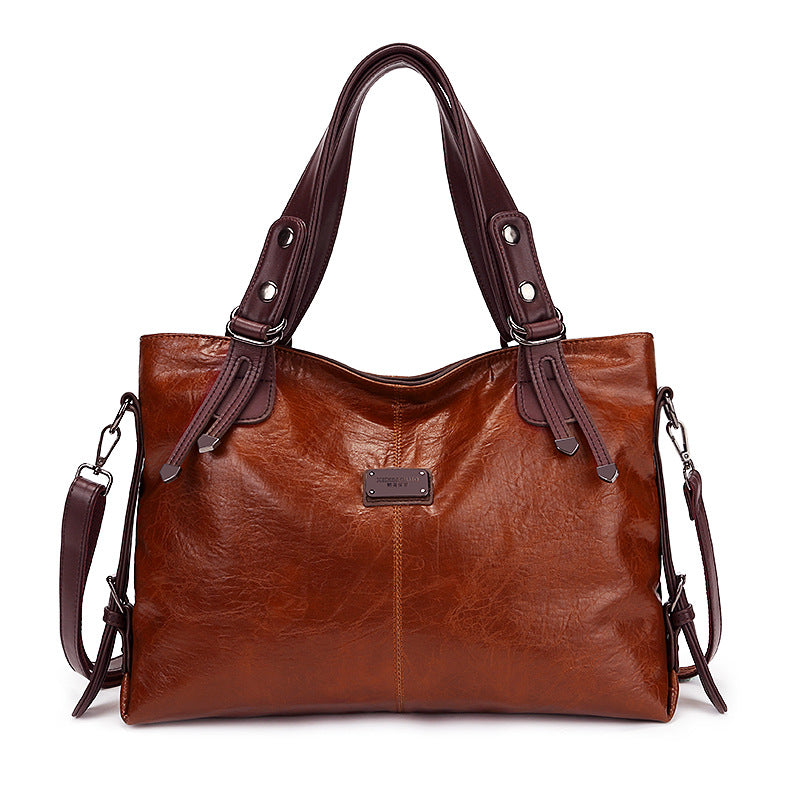 Tote Soft Leather Shoulder Bag - Lencensa 
