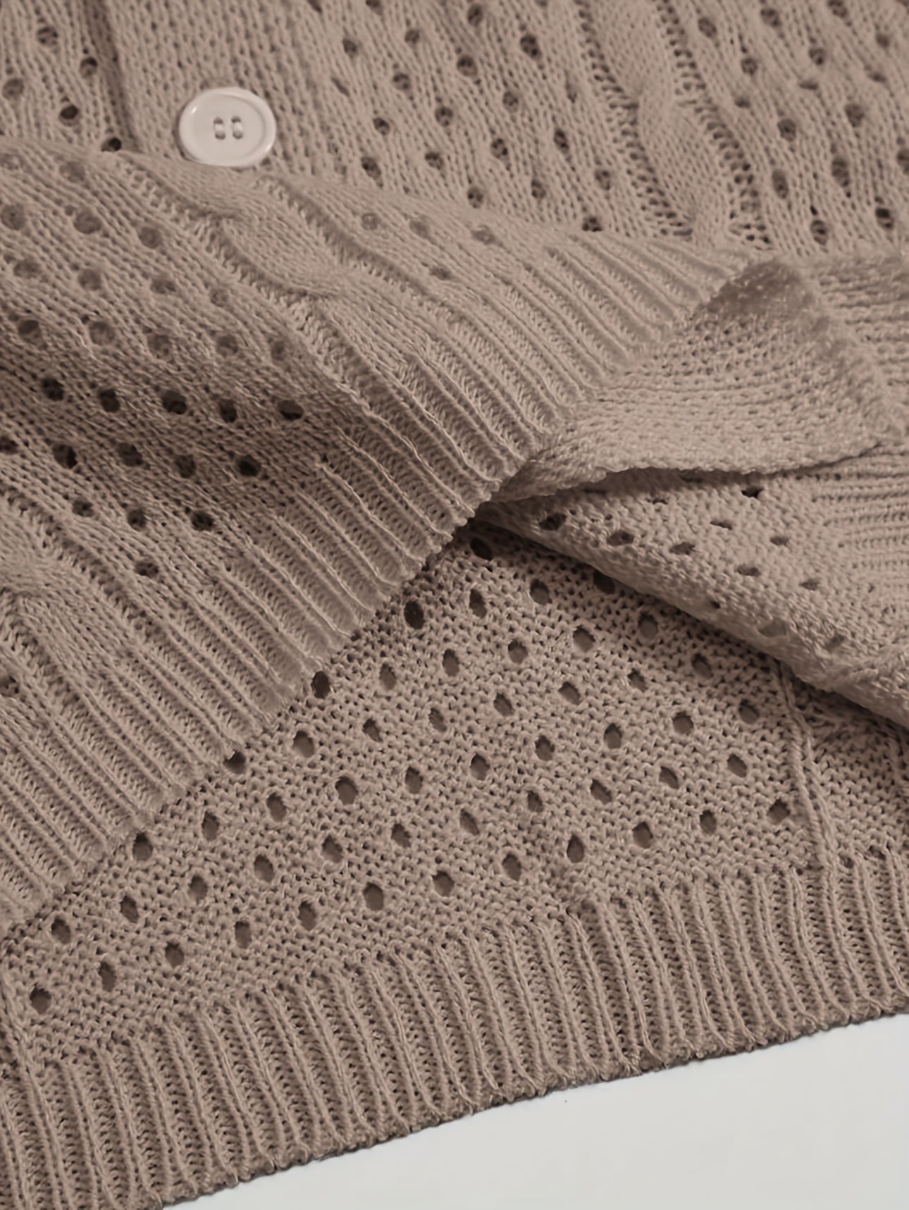 Pull Léger Lencensa - Maille Ouverte Boutonnée Casual Homme