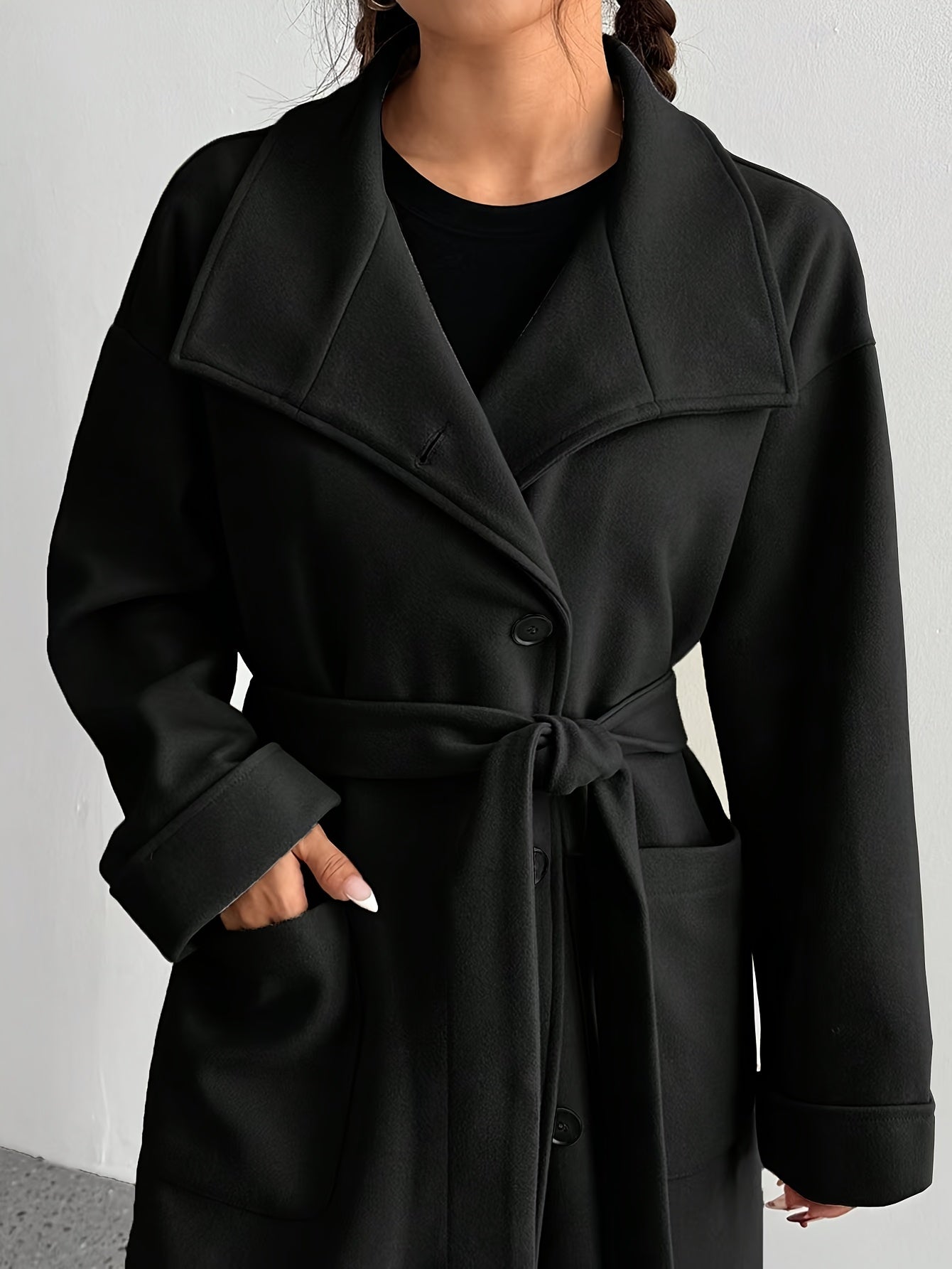 Women's Solid Color Casual Long Sleeve Regular Coat - Lencensa 