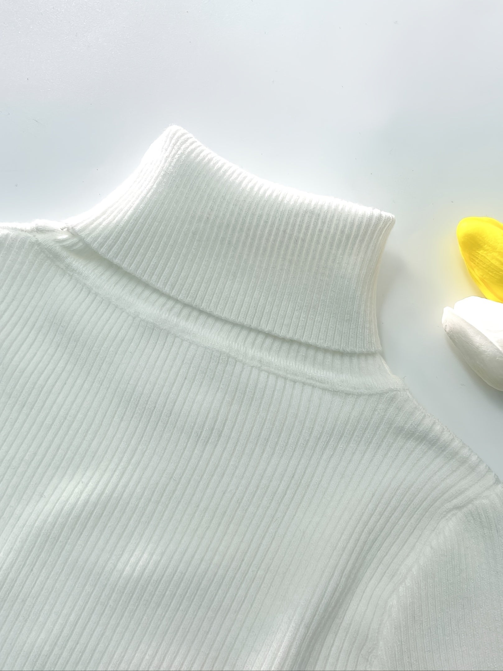 Turtleneck 3 Packs Knitted Pullover Sweater, Casual Solid Color Long Sleeve Sweater For Fall & Winter, Women's Clothing - Lencensa 