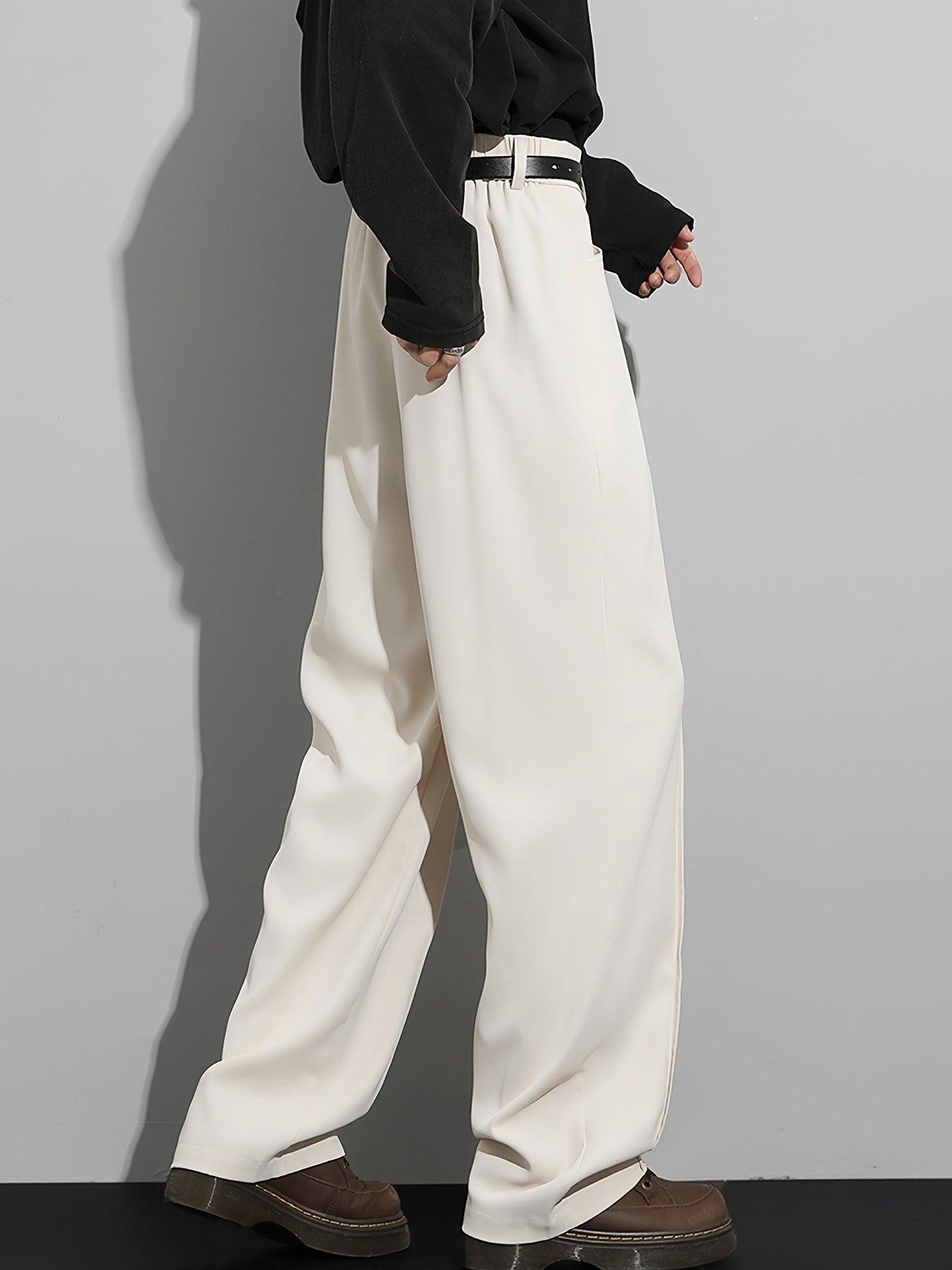 Lencensa - Pantalon Homme Costume Décontracté Taille Élastique