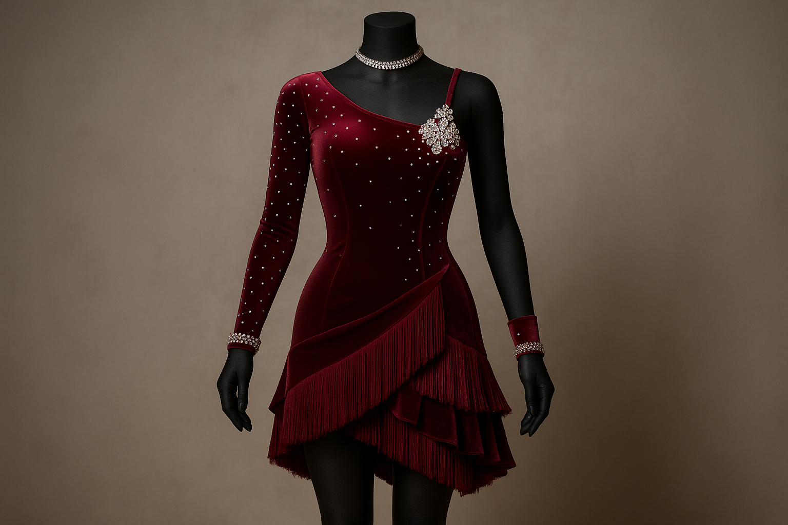 Costume de danse latine personnalisé avec accessoires