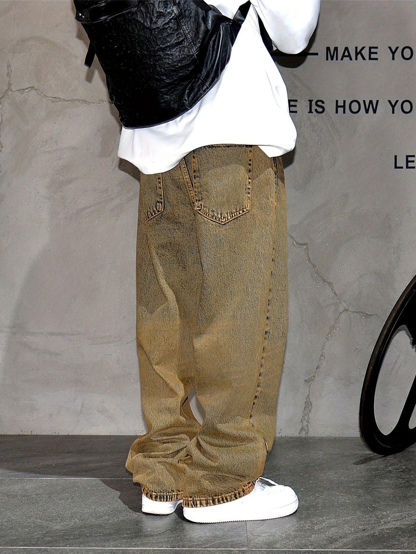 Lencensa - Jean Homme Coupe Large Style Street
