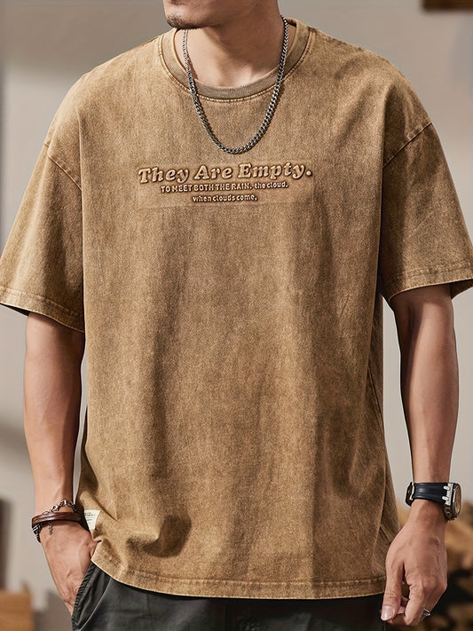 T-Shirt Vintage Lencensa - Oversize 3D Print Noir Streetwear Homme