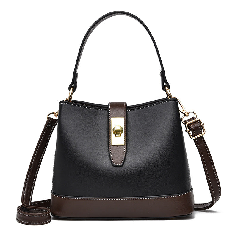 Stylish PU Bucket Handbag - Lencensa 