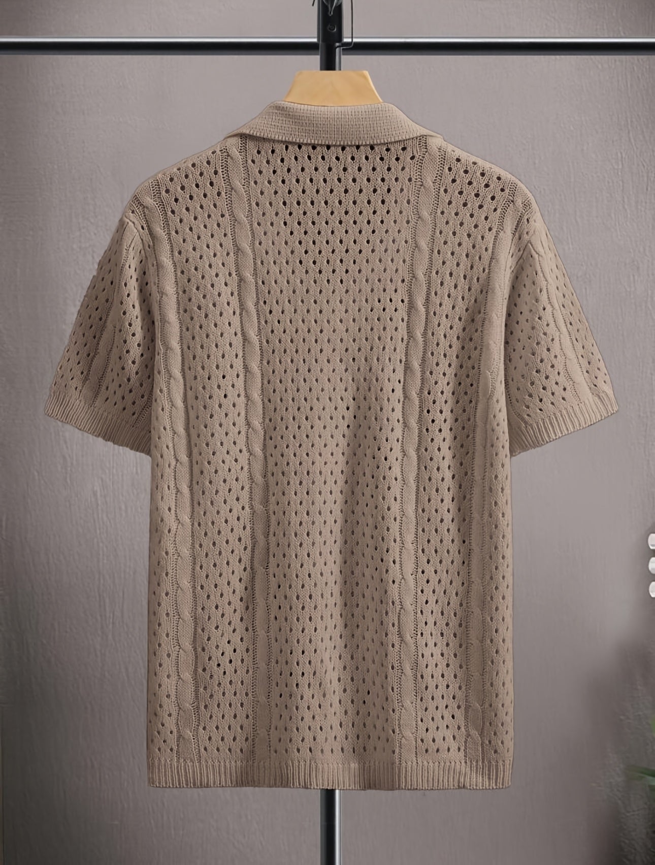 Pull Léger Lencensa - Maille Ouverte Boutonnée Casual Homme