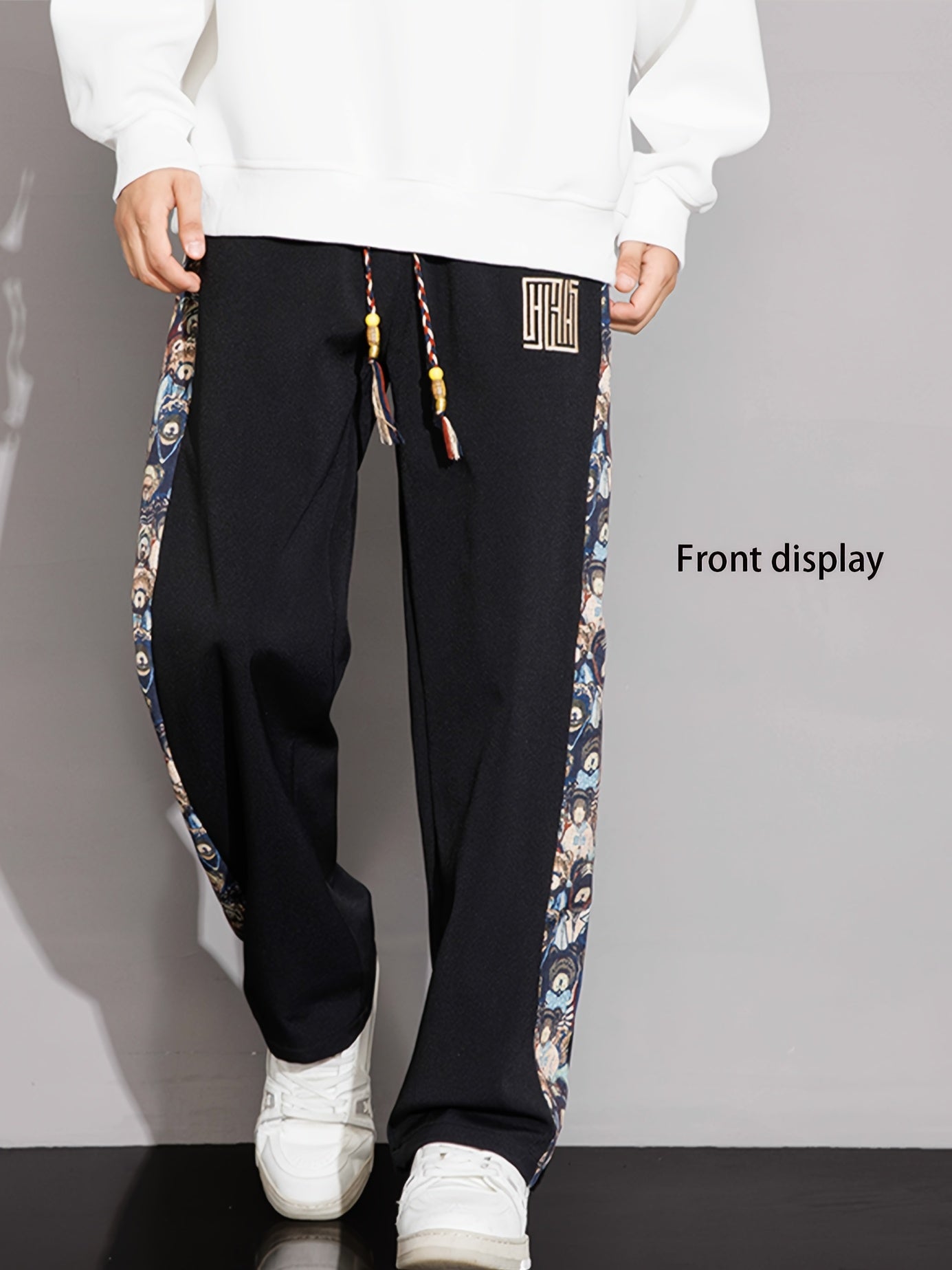 Pantalon Broderie Ours Lencensa - Coupe Large Casual Homme