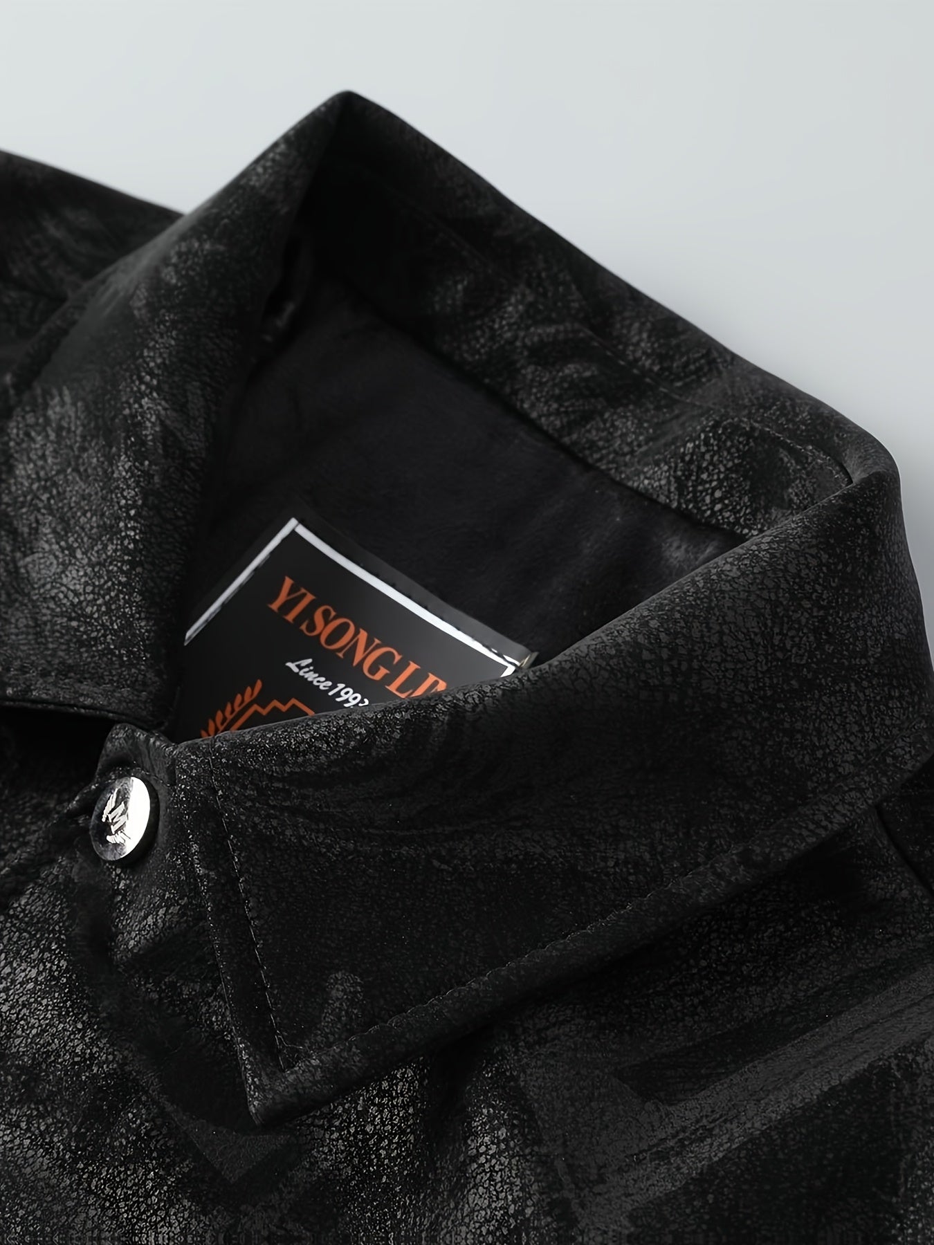 Lencensa - Veste Bomber Homme Noire Motif Imprimé