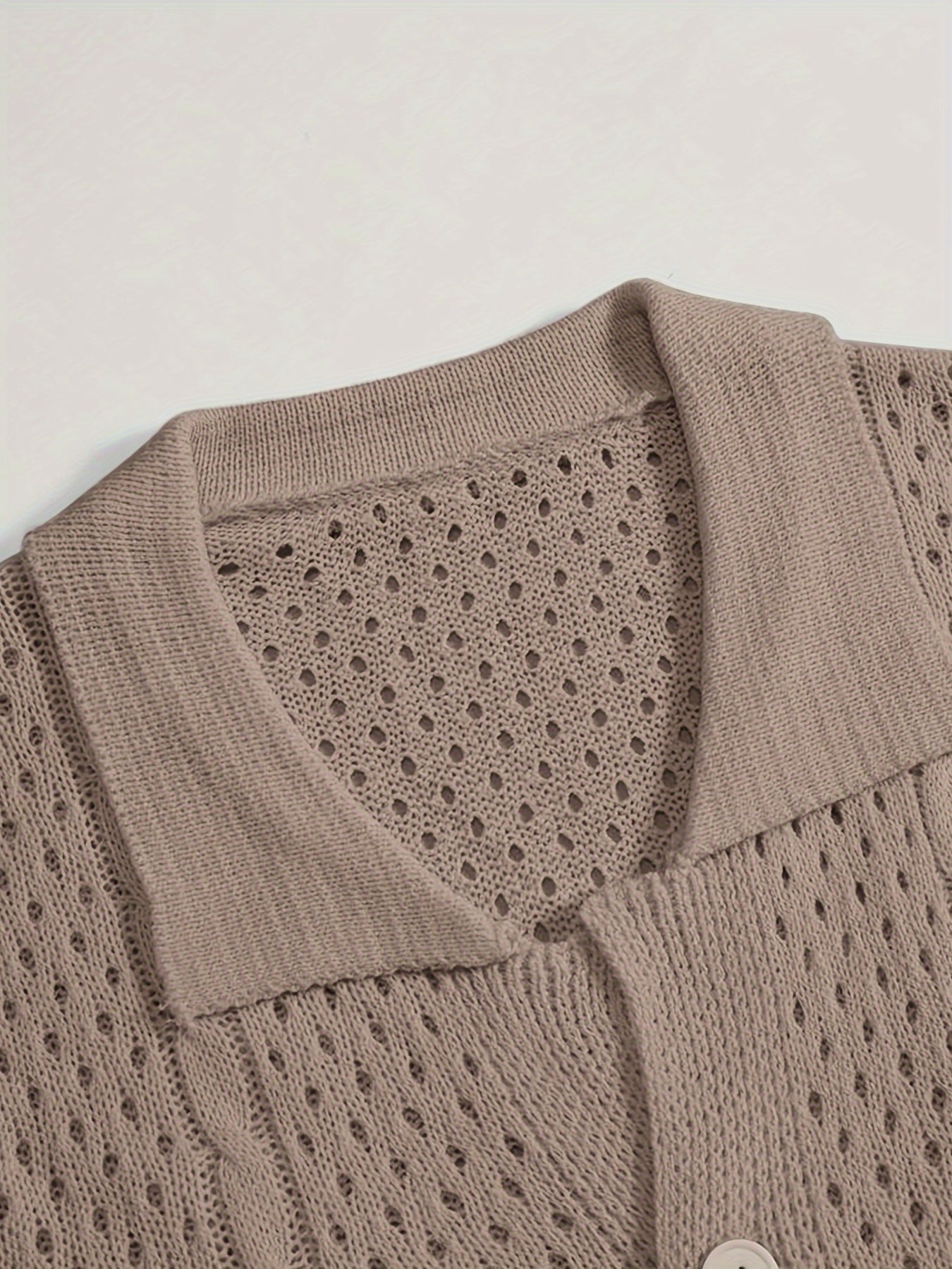 Pull Léger Lencensa - Maille Ouverte Boutonnée Casual Homme