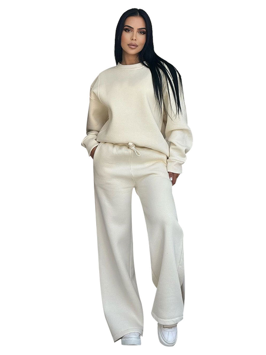 Women's Casual Sweatshirt and Pants Set - Lencensa 