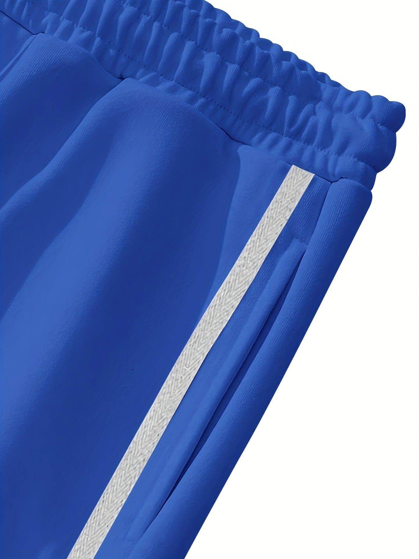 Jogging Bleu Royal Lencensa - Bandes Blanches Détails Boutons Homme