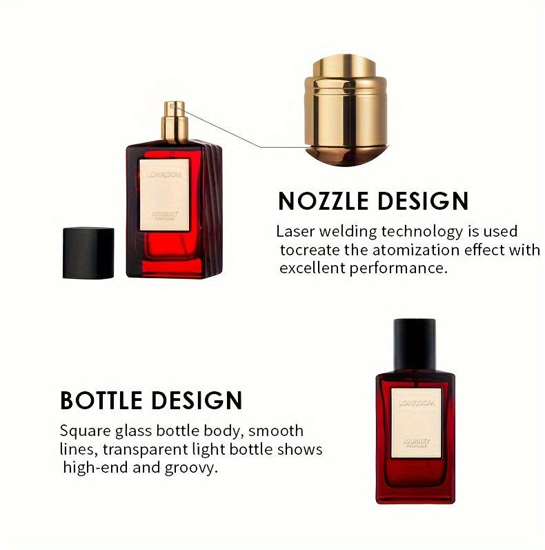 3.4oz Long-Lasting Eau De Parfum Spray Perfume for Women - Oriental Floral Notes, Perfect for Business, Office, Daily, Travel, and Gift-Giving (LONKOOM JOURNEY) - Lencensa 