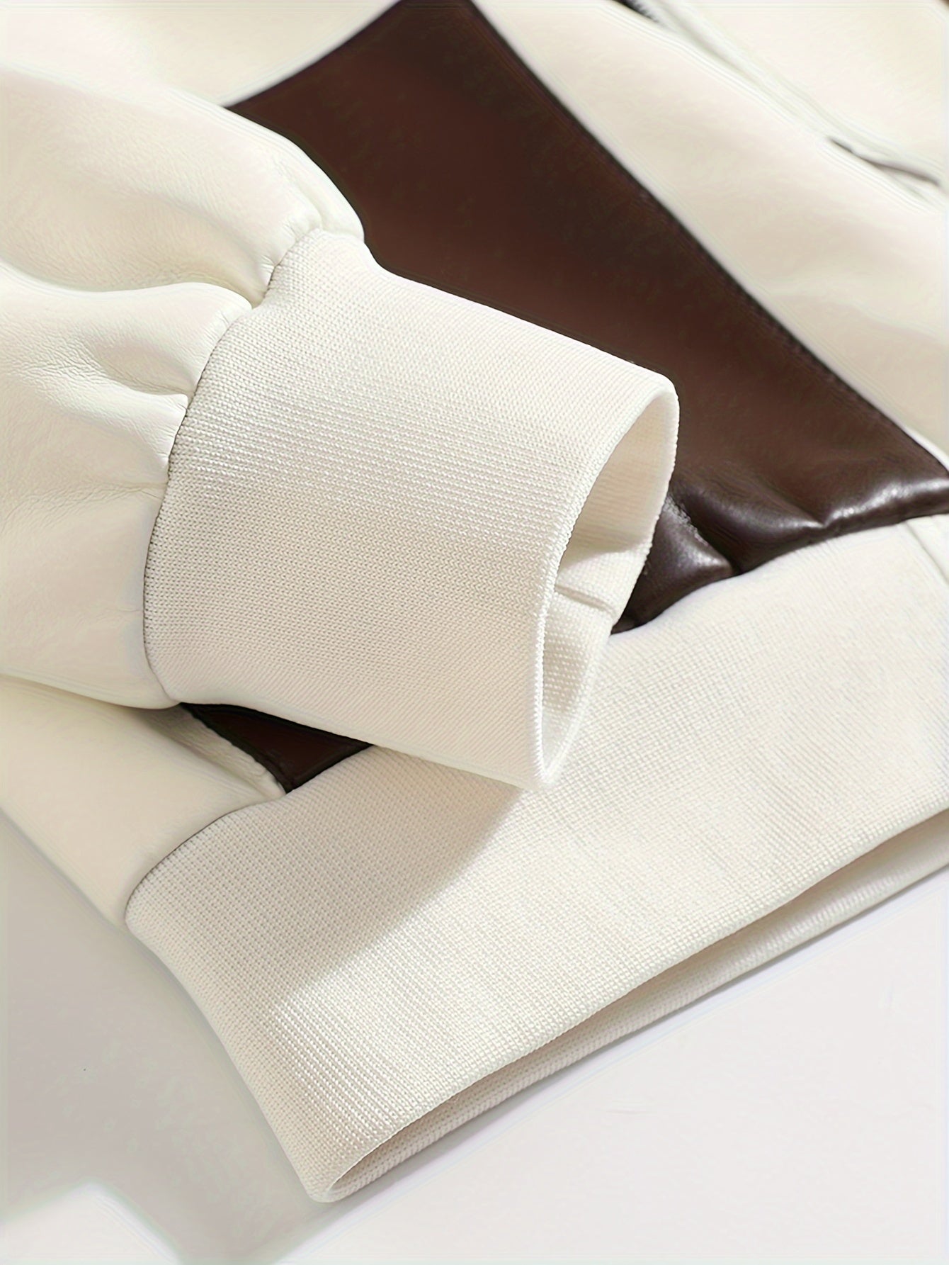 Veste Homme Simili Cuir - Bomber Beige et Marron - Lencensa 