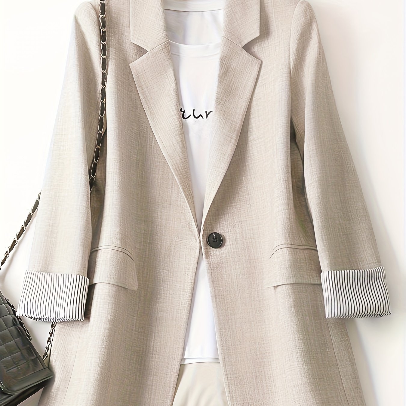 Internet Celebrity Women's Loose-Fit Casual Jacket for Spring and Autumn, Small Suit Top - Lencensa 