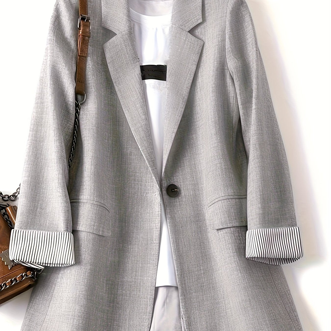 Internet Celebrity Women's Loose-Fit Casual Jacket for Spring and Autumn, Small Suit Top - Lencensa 