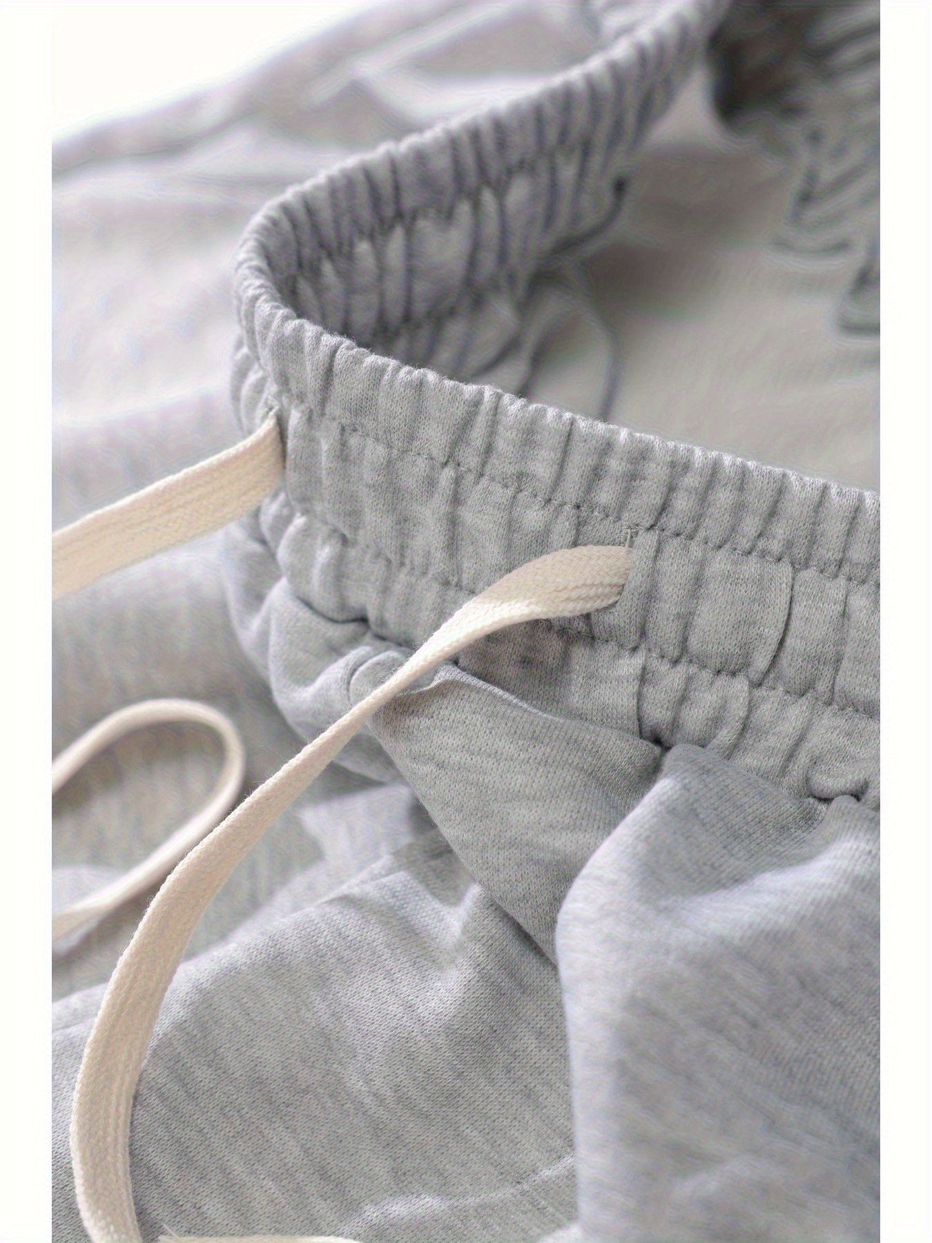 Lencensa - Jogging Homme Coupe Large Tricot Beige