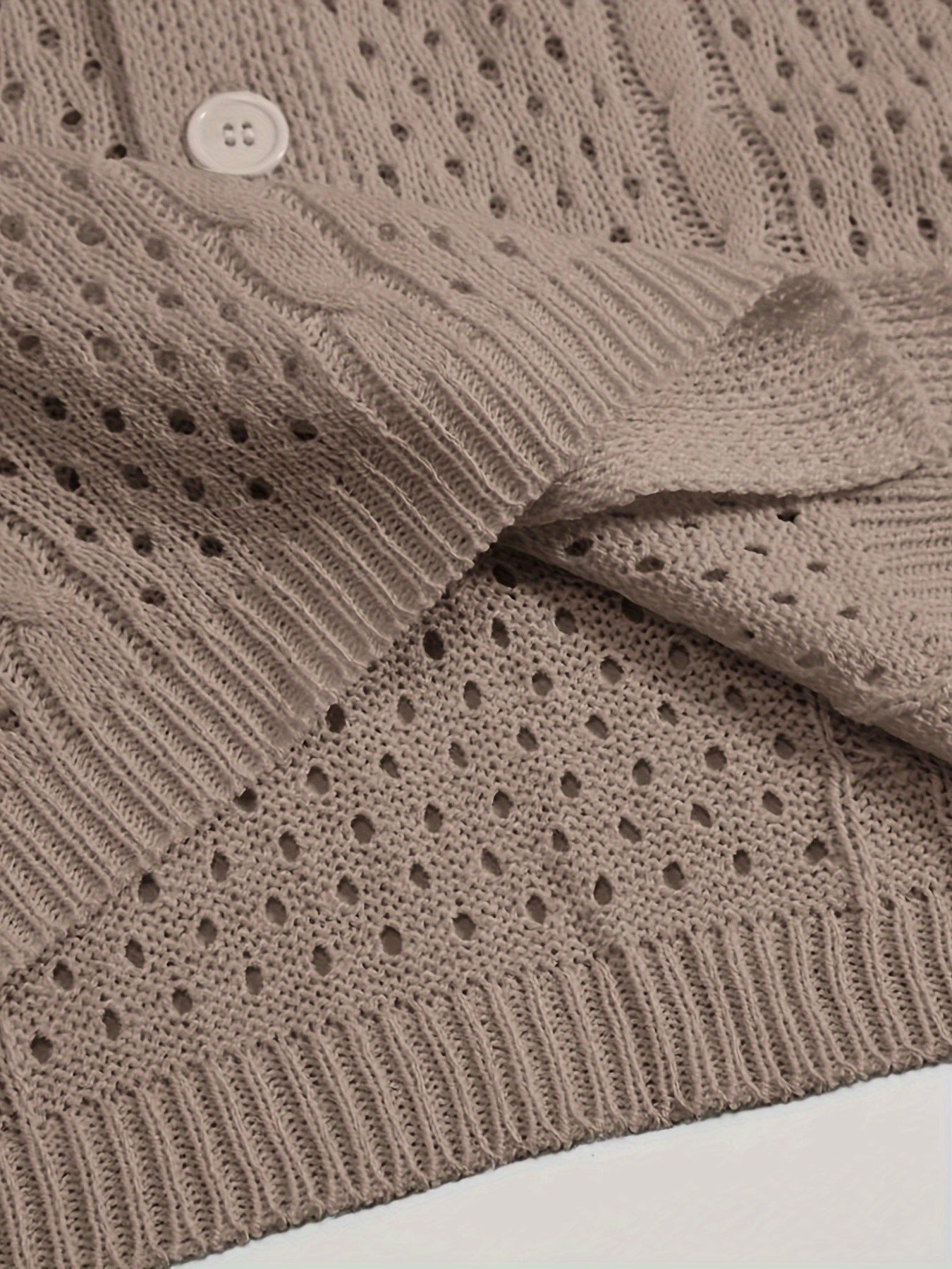 Pull Léger Lencensa - Maille Ouverte Boutonnée Casual Homme