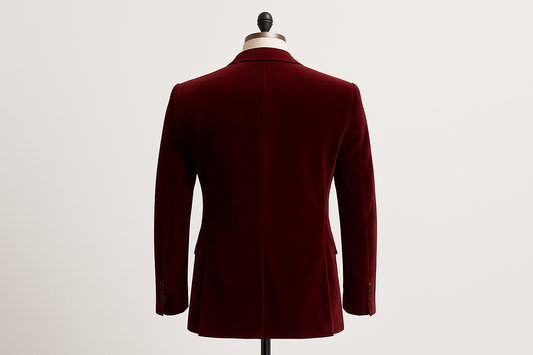 Blazer de Mariage Lencensa - Veste en Velours Premium Double Boutonnage