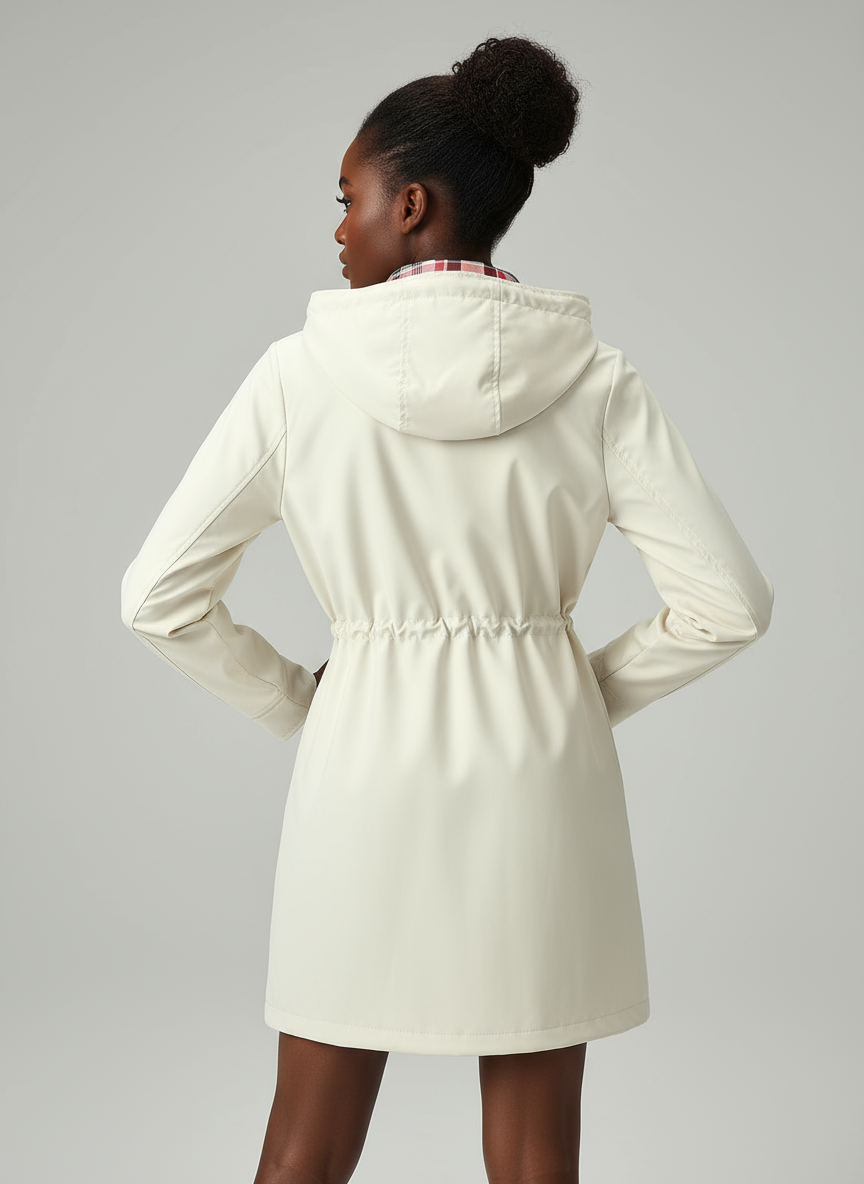 Coupe-vent à capuche avec cordon de serrage à la taille - Lencensa 