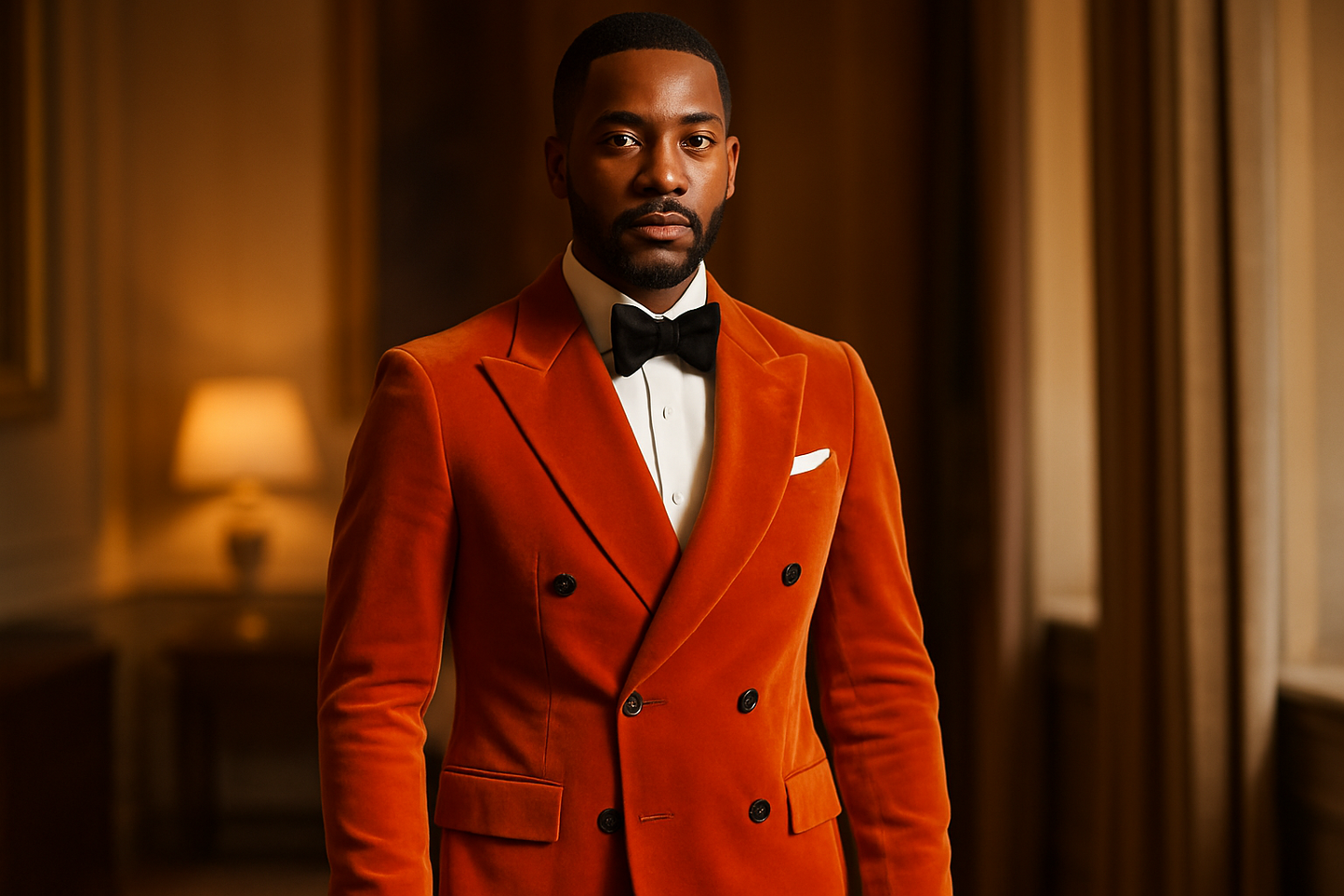 Photo lifestyle avec mannequin noir - Orange