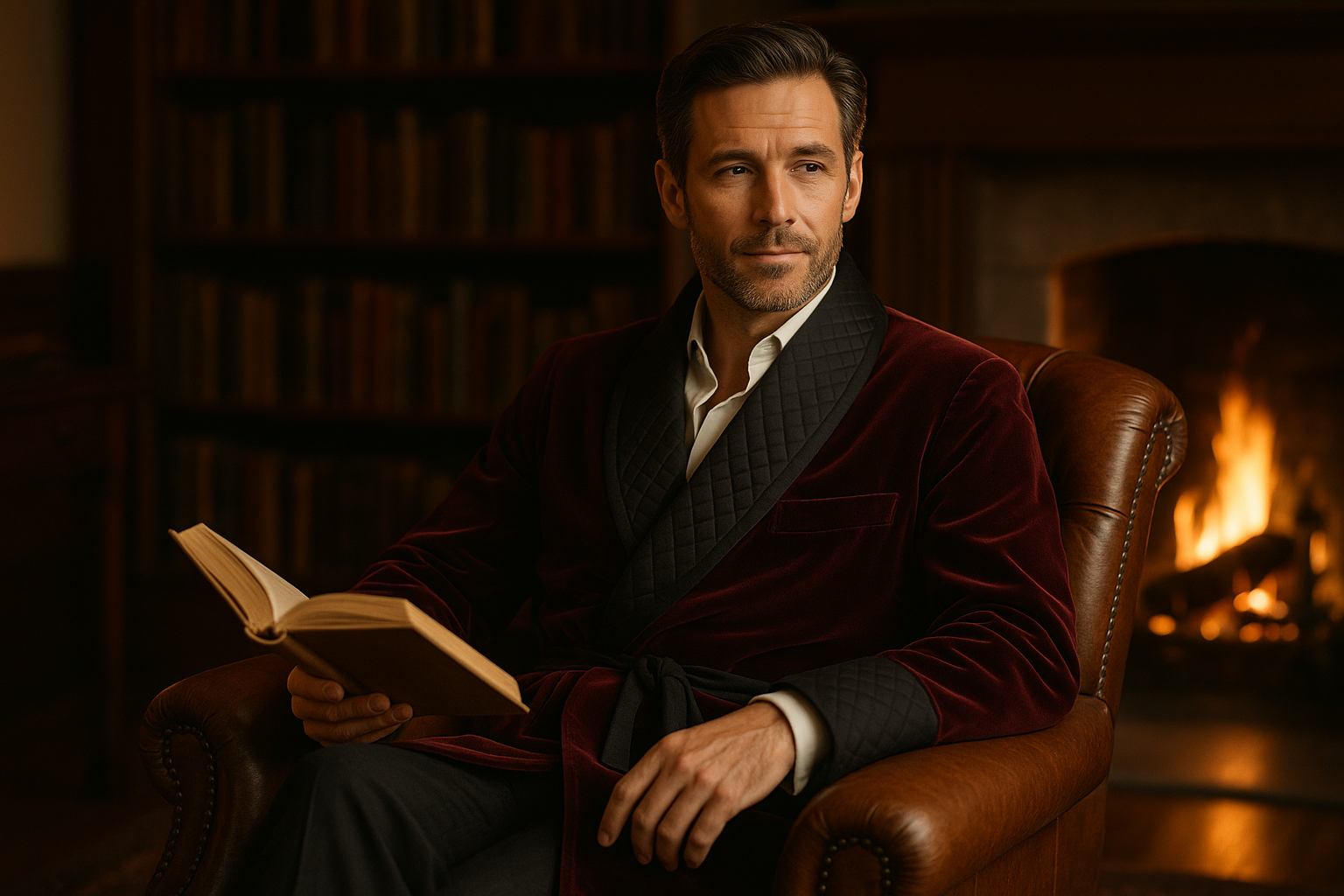Style lifestyle - Gentleman en bibliothèque