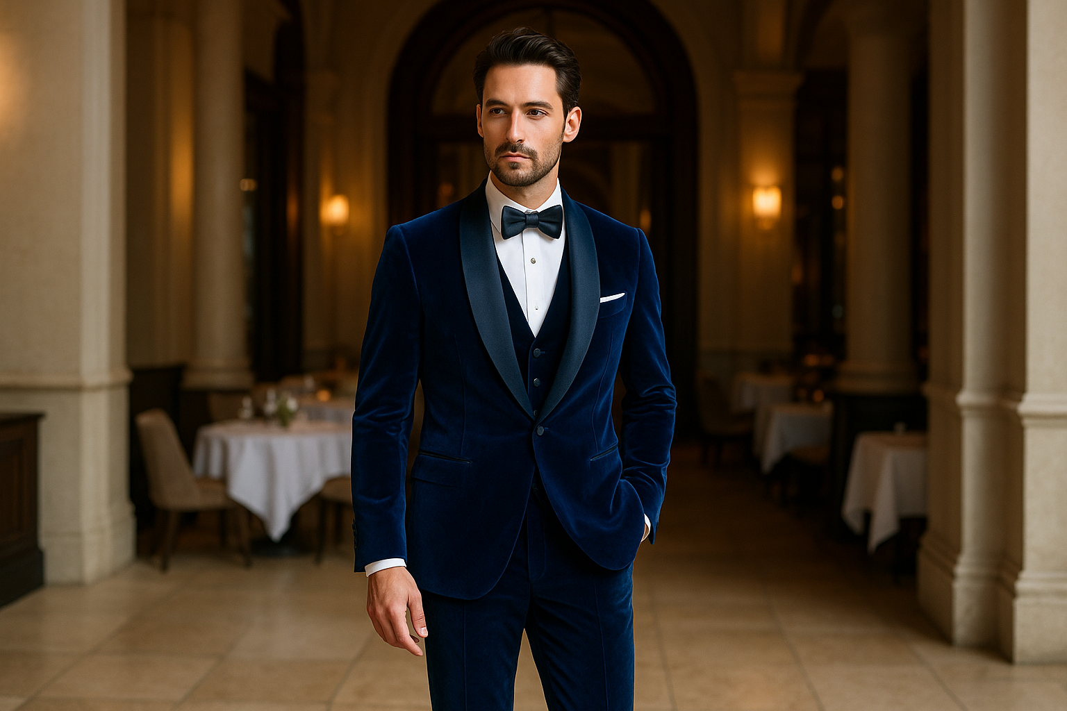 Style mariage - Costume bleu